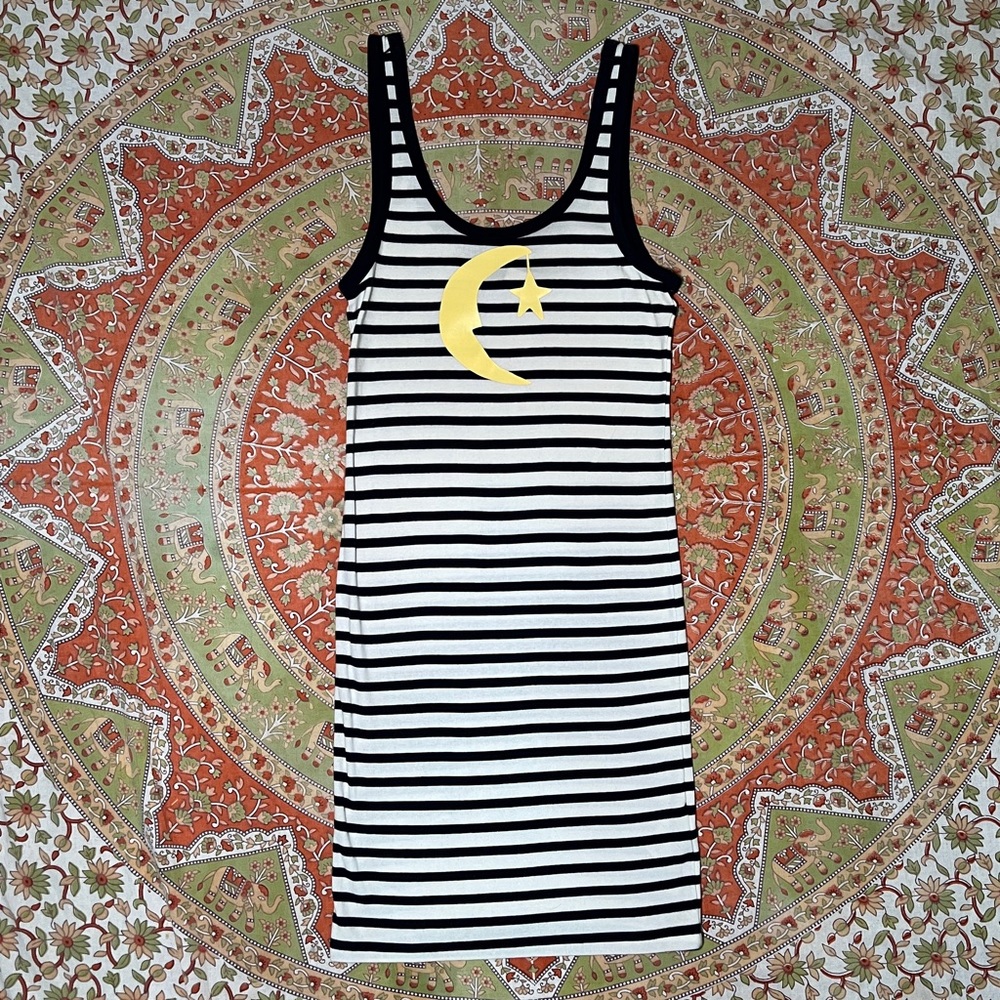 Farmhouse Phish Basic Dress (Women’s S - Yellow/Navy Blue/White)